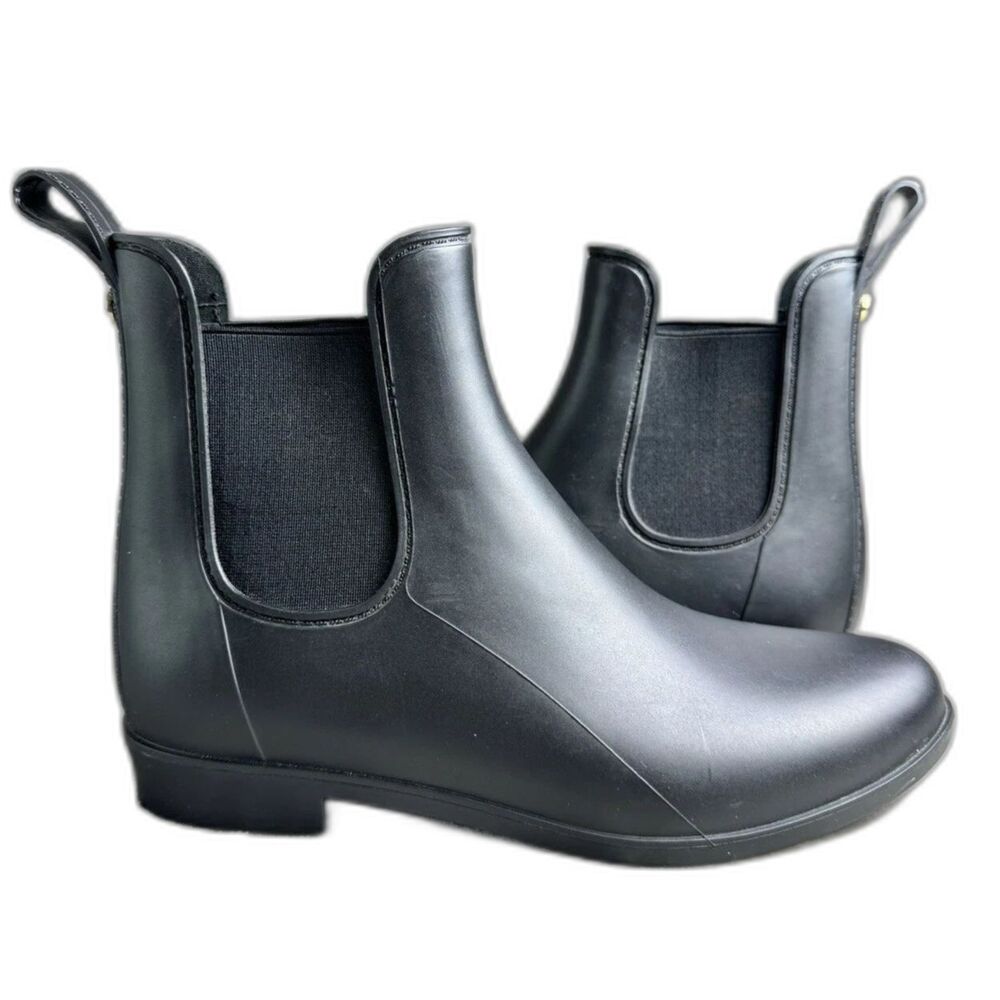 Sam Edelman Tinsley Rain Boots Womens  US 7 Black Rubber Outdoor Pull on cropped